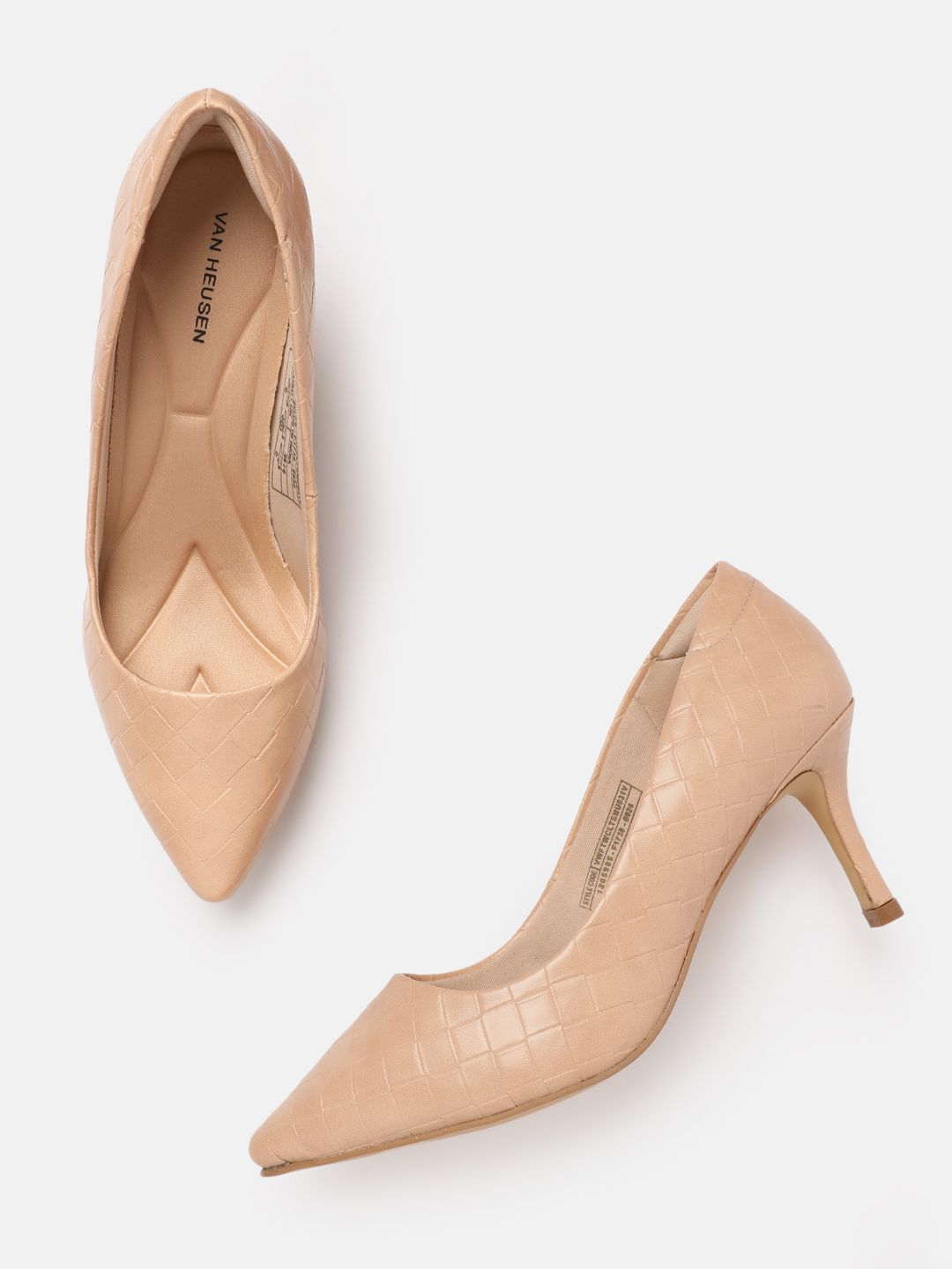 Van Heusen Slim Heeled Textured Pumps