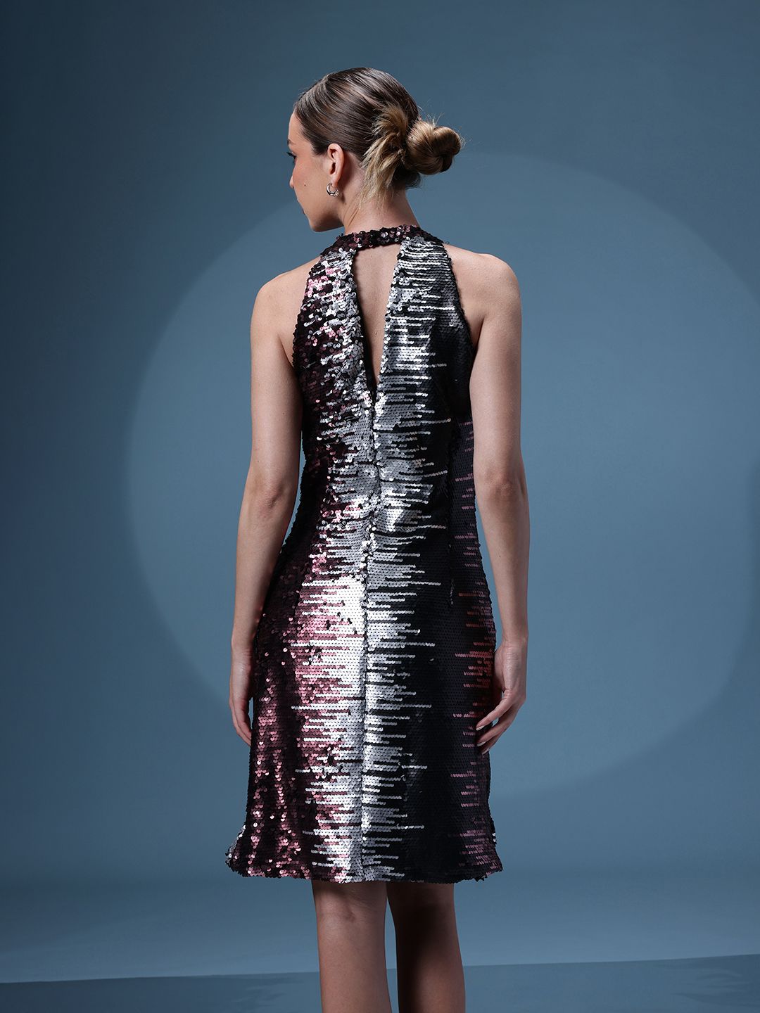 Buy bebe Future Glam Sequin Embellished Halter Neck Sheath Party Dress - Dresses for Women 30884732 | Myntra Buy bebe Future Glam Sequin Embellished Halter Neck Sheath Party Dress - Dresses for Women 30884732 | Myntra