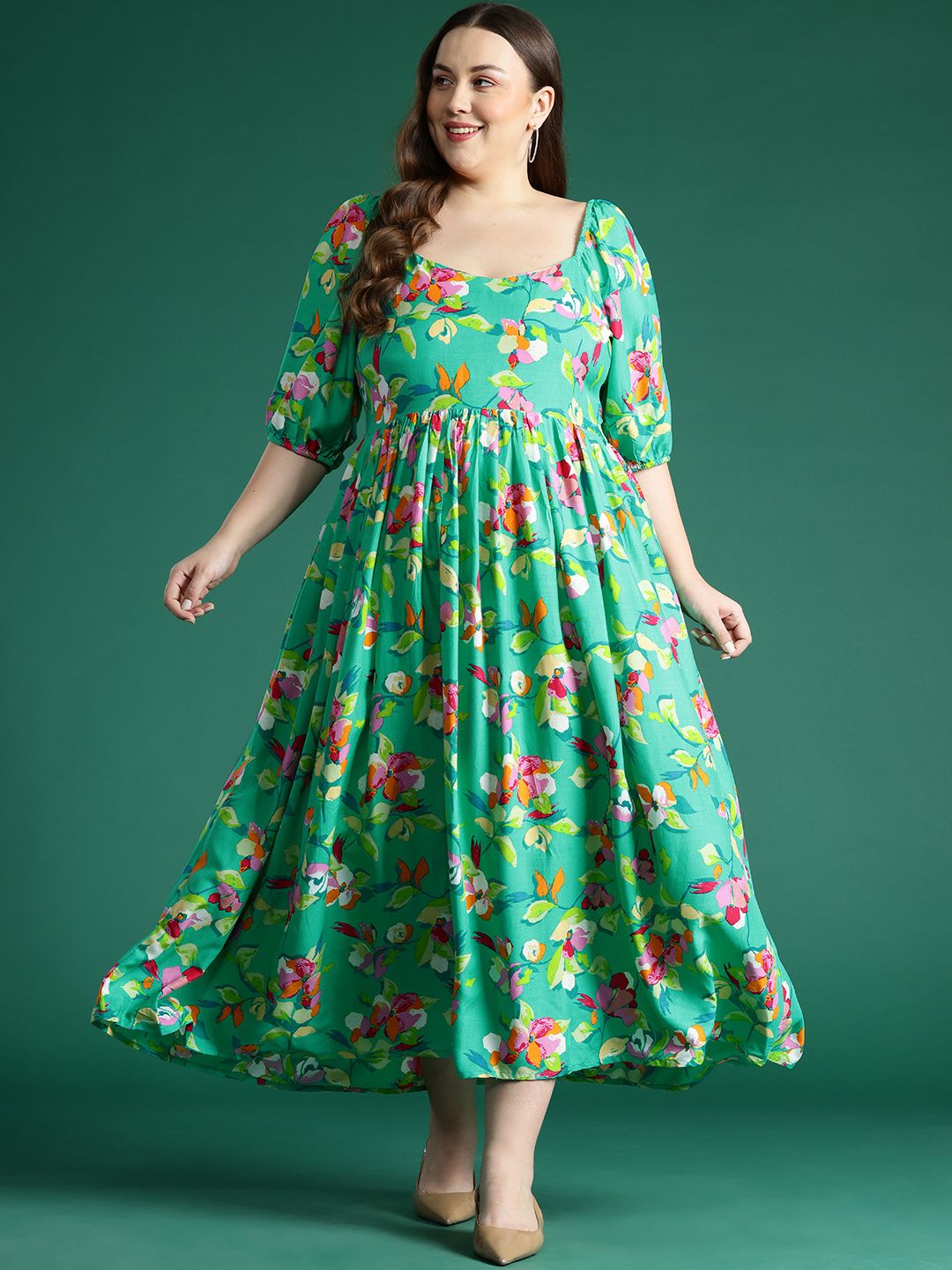 Buy DressBerry Curve Plus Size Floral Fit & Flare Dress - Dresses for Women 30884763 | Myntra Buy DressBerry Curve Plus Size Floral Fit & Flare Dress - Dresses for Women 30884763 | Myntra