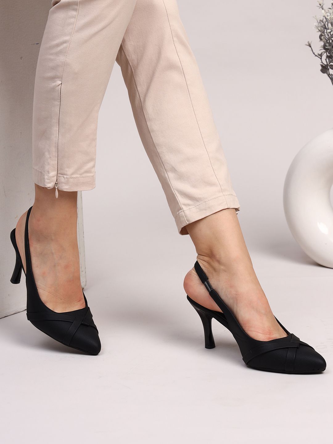 DressBerry PU Work Stiletto Mules