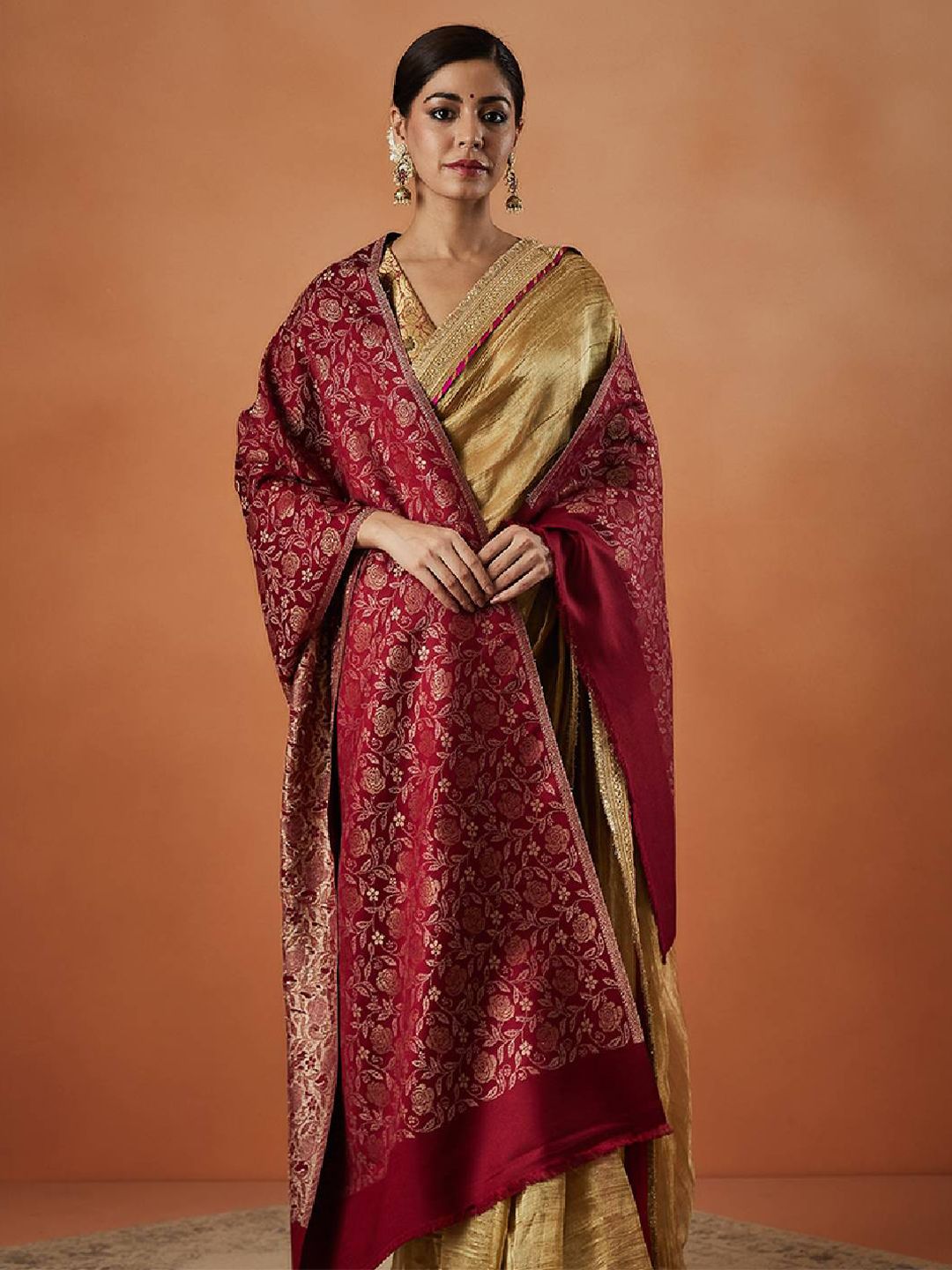 Pashmoda Gulnari Kaani Ethnic Motifs Woven Design Shawl