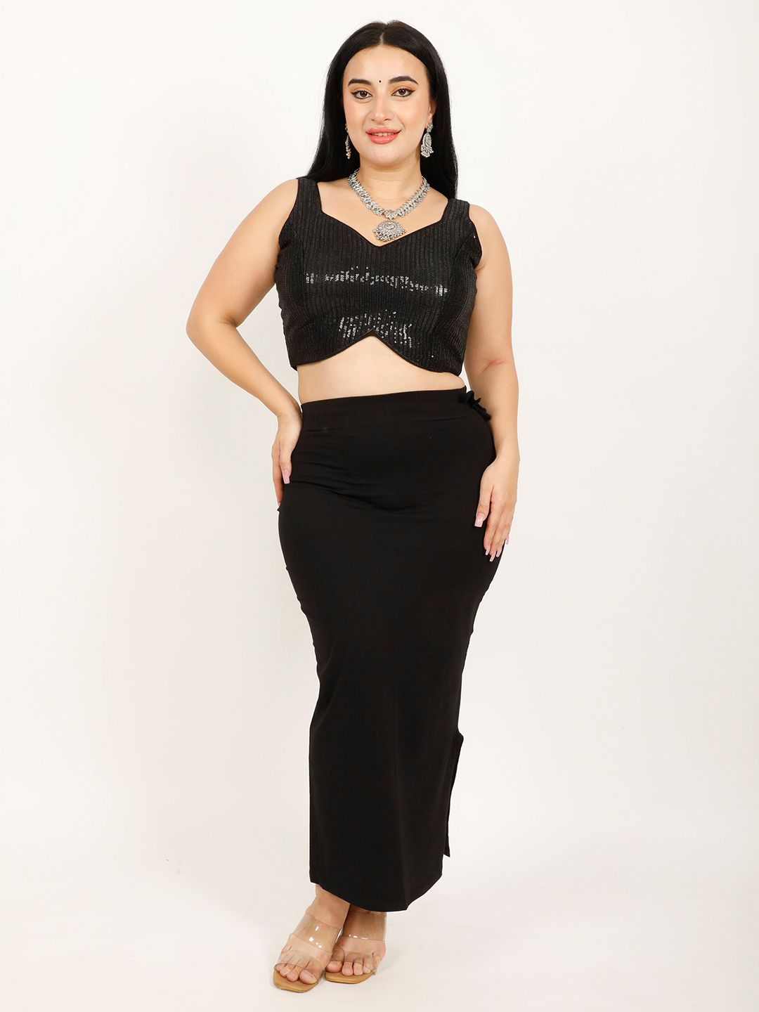 DUNBERRY LONDON Premium Bamboo Cotton Lycra Seamless Saree Shapewear