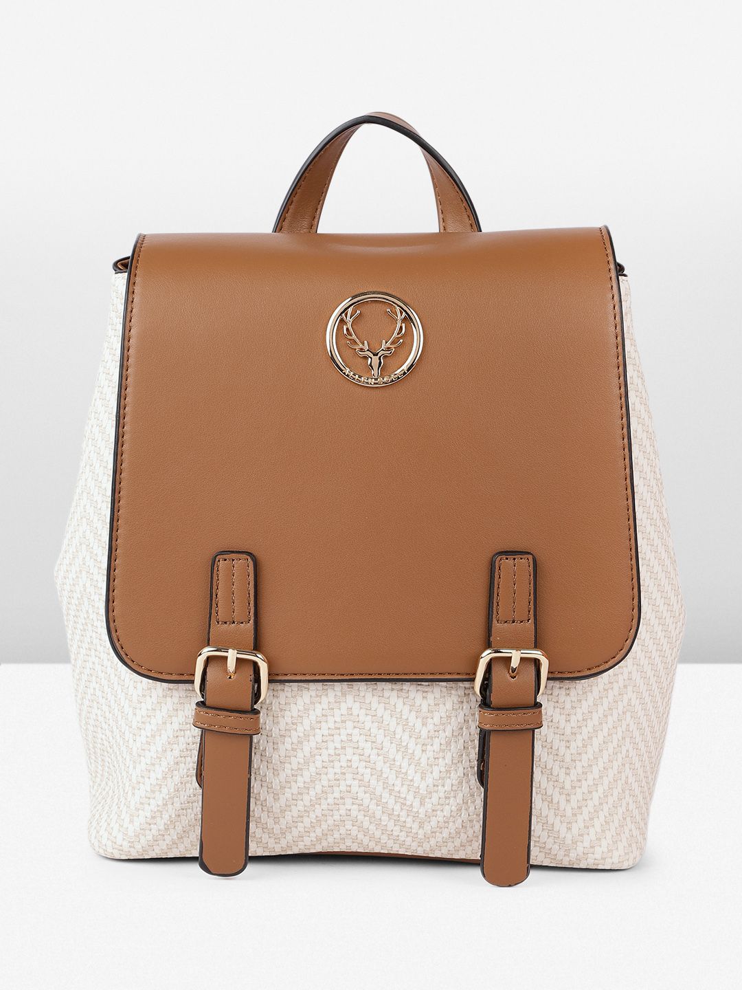 Allen Solly Women Herringbone Printed Backpack
