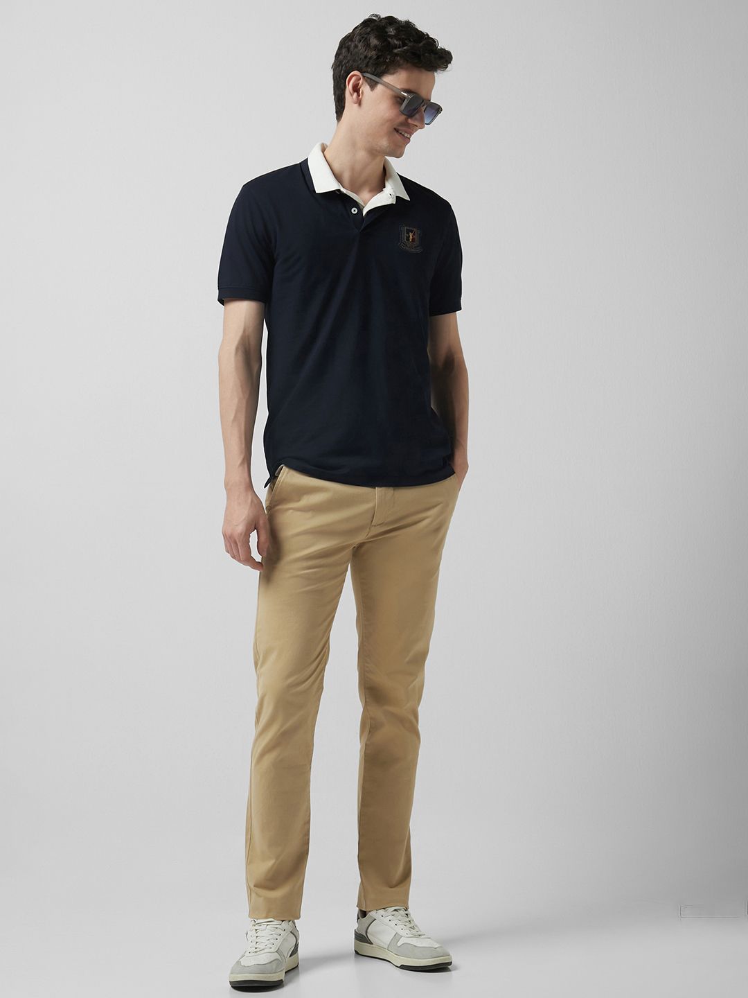 Peter England Casuals Peter England Casuals Men Cotton Super Slim Fit Trousers