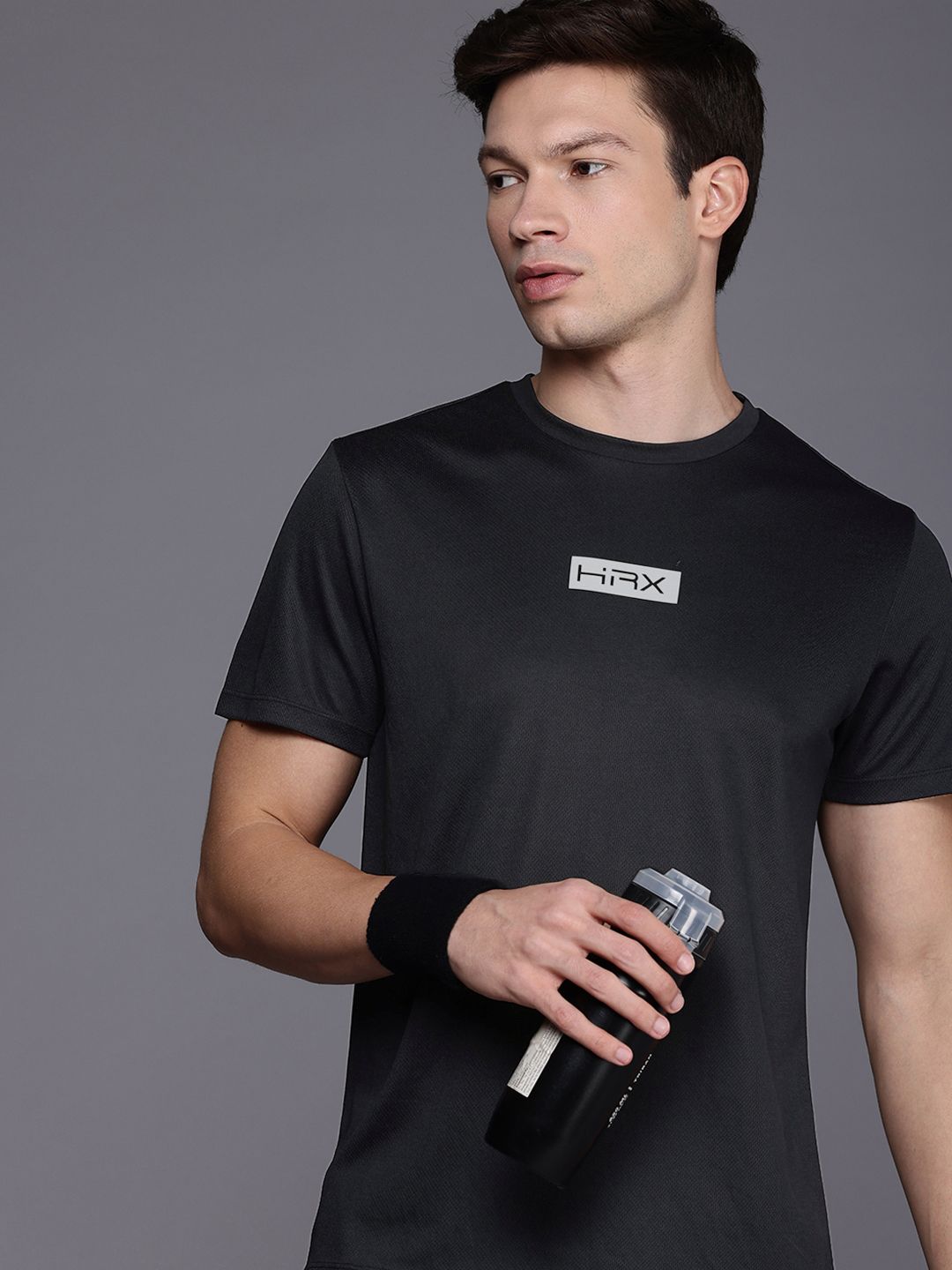 HRX by Hrithik Roshan Men Brand Logo Printed Rapid-Dry Training T-shirt