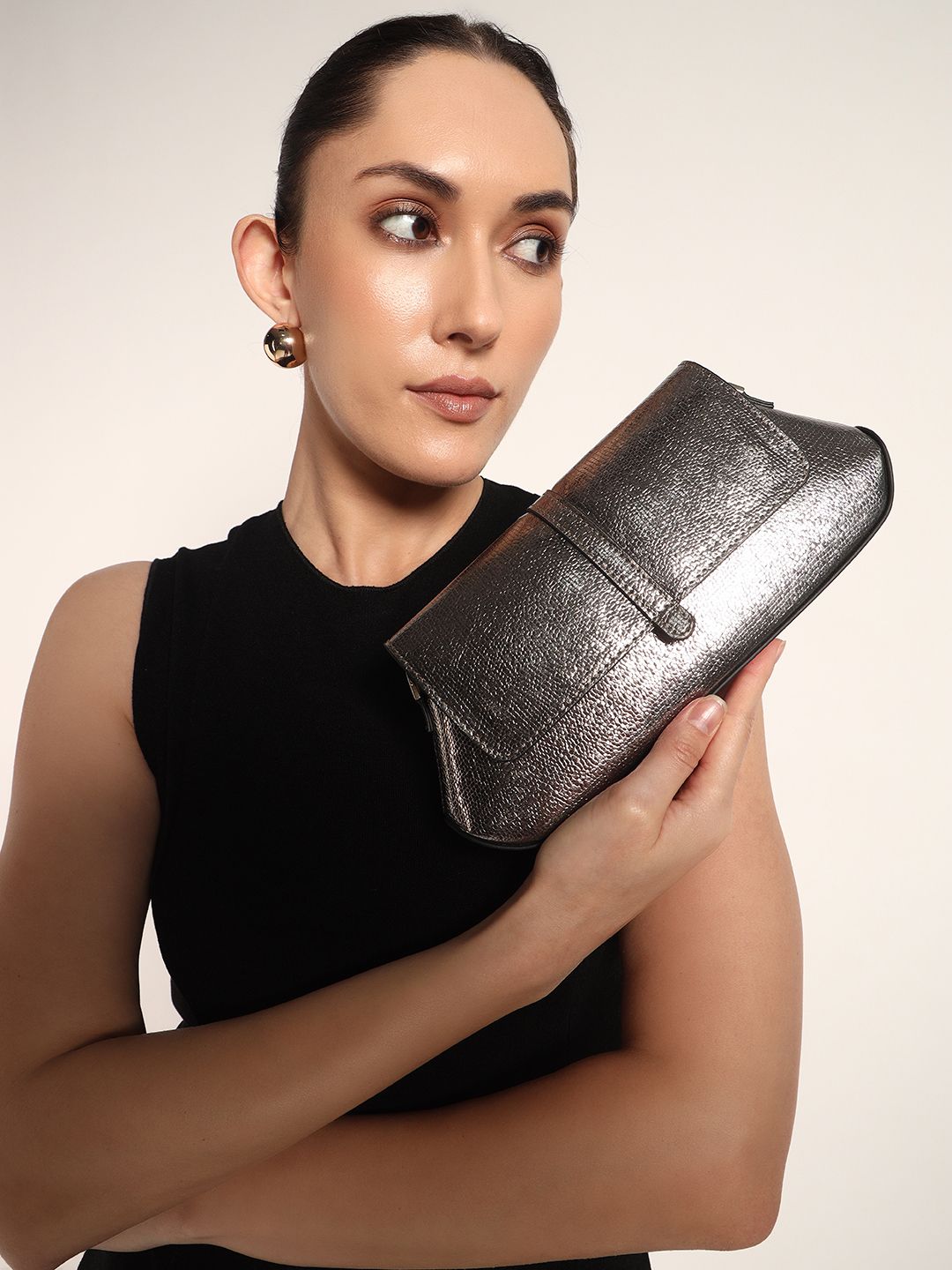 Women Sling Bag THE GUSTO Women Structured Sling Bag with Cut Work