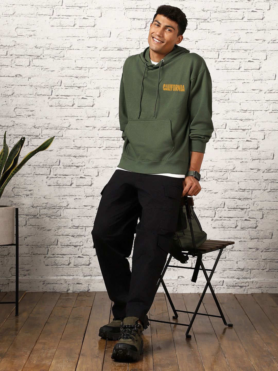 Buy NOBERO Men Classic Hoodie (Cotton) Black - S Online (1 Small) At Best Price - View #5