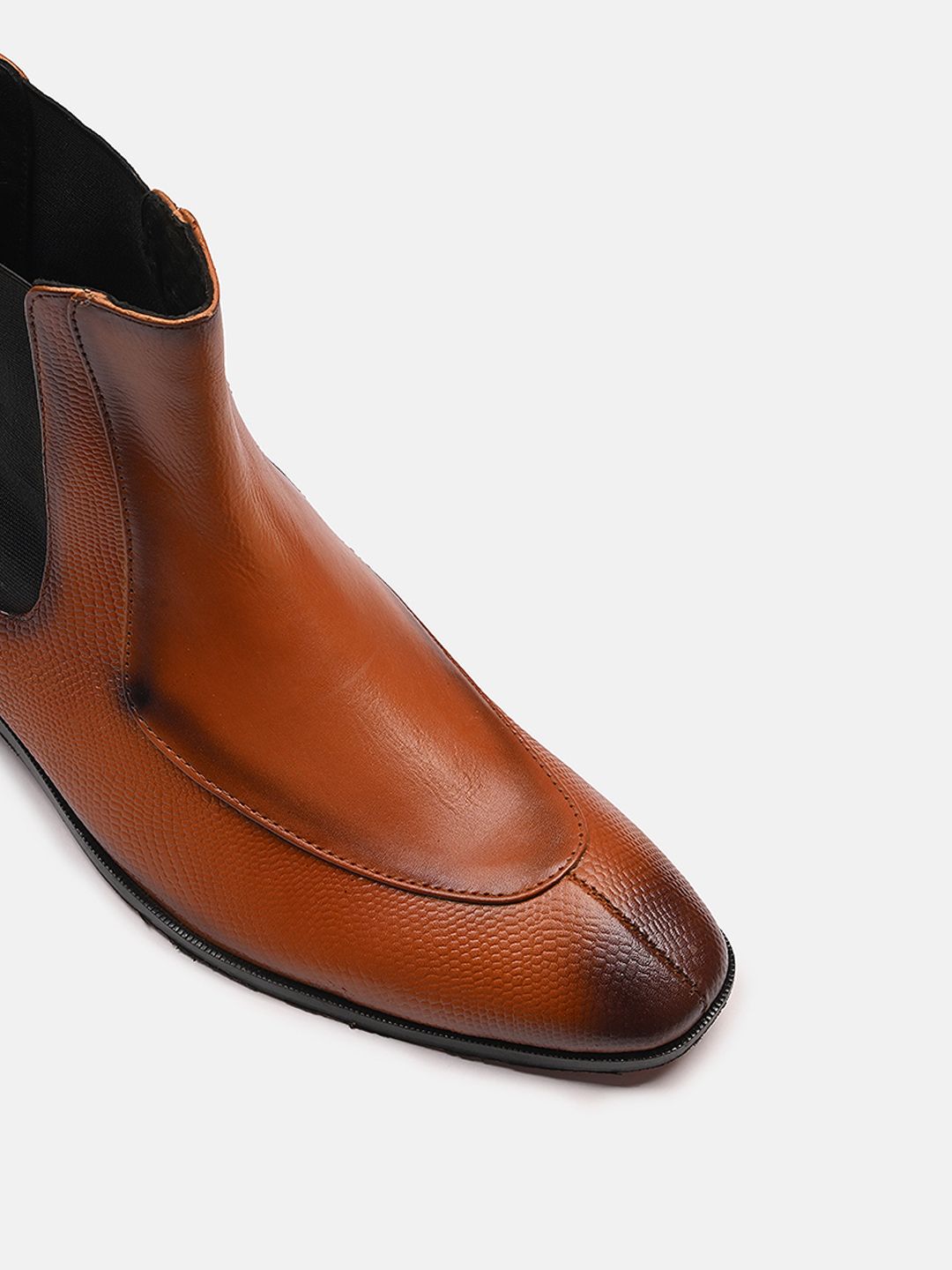 Buy ITALIAN ELEGANZA Men Textured Leather Chelsea Boots - Boots