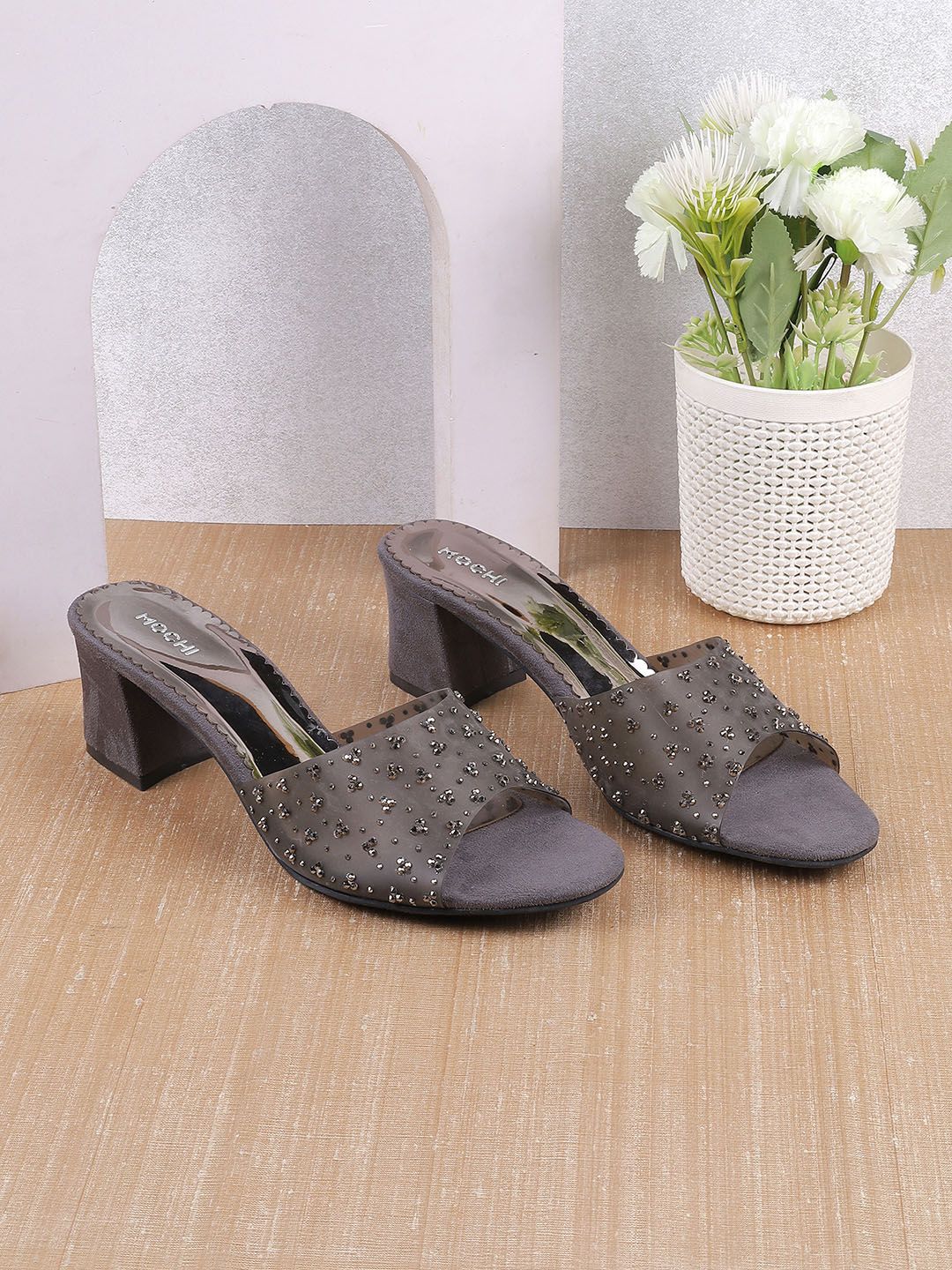 Mochi Printed Block Mules