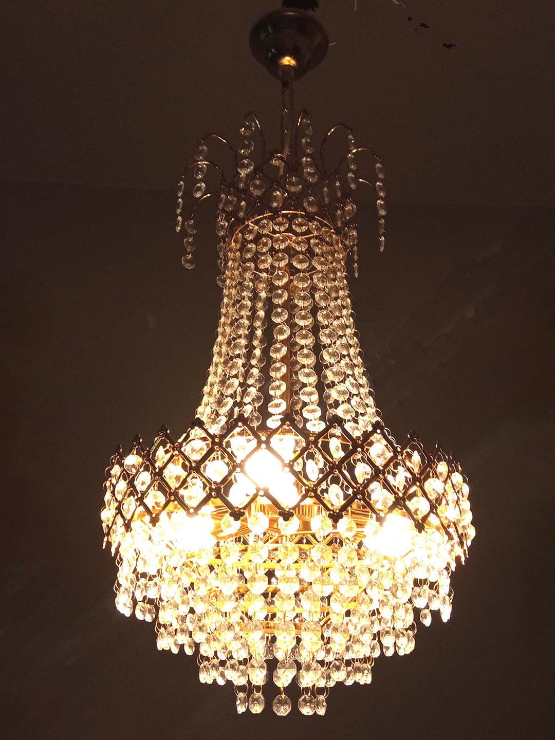 Prmoagen Beige & White Textured Ceiling Lamp