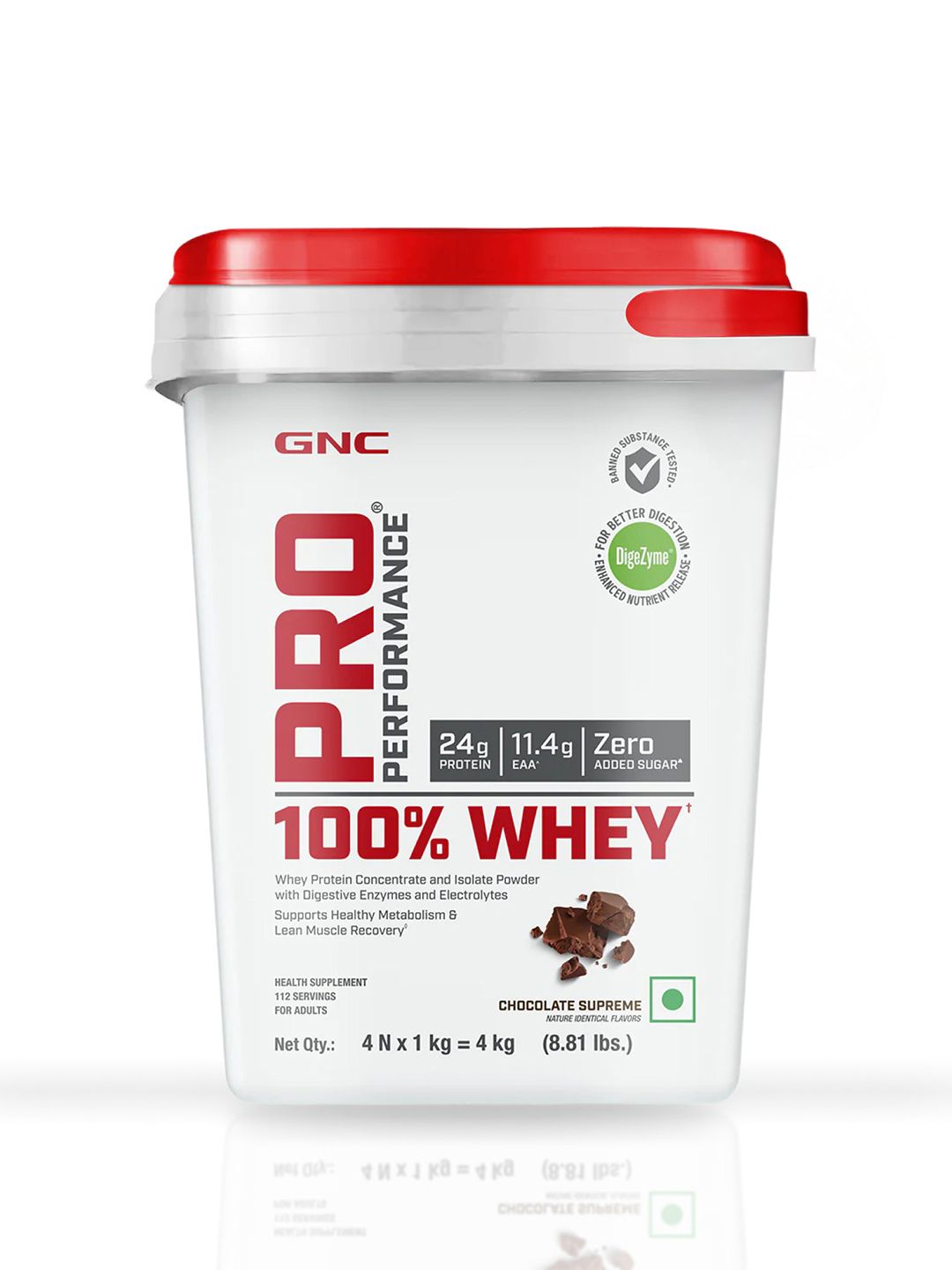 GNC GNC Pro Performance 100% Whey Protein Powder- Chocolate Supreme-4kg