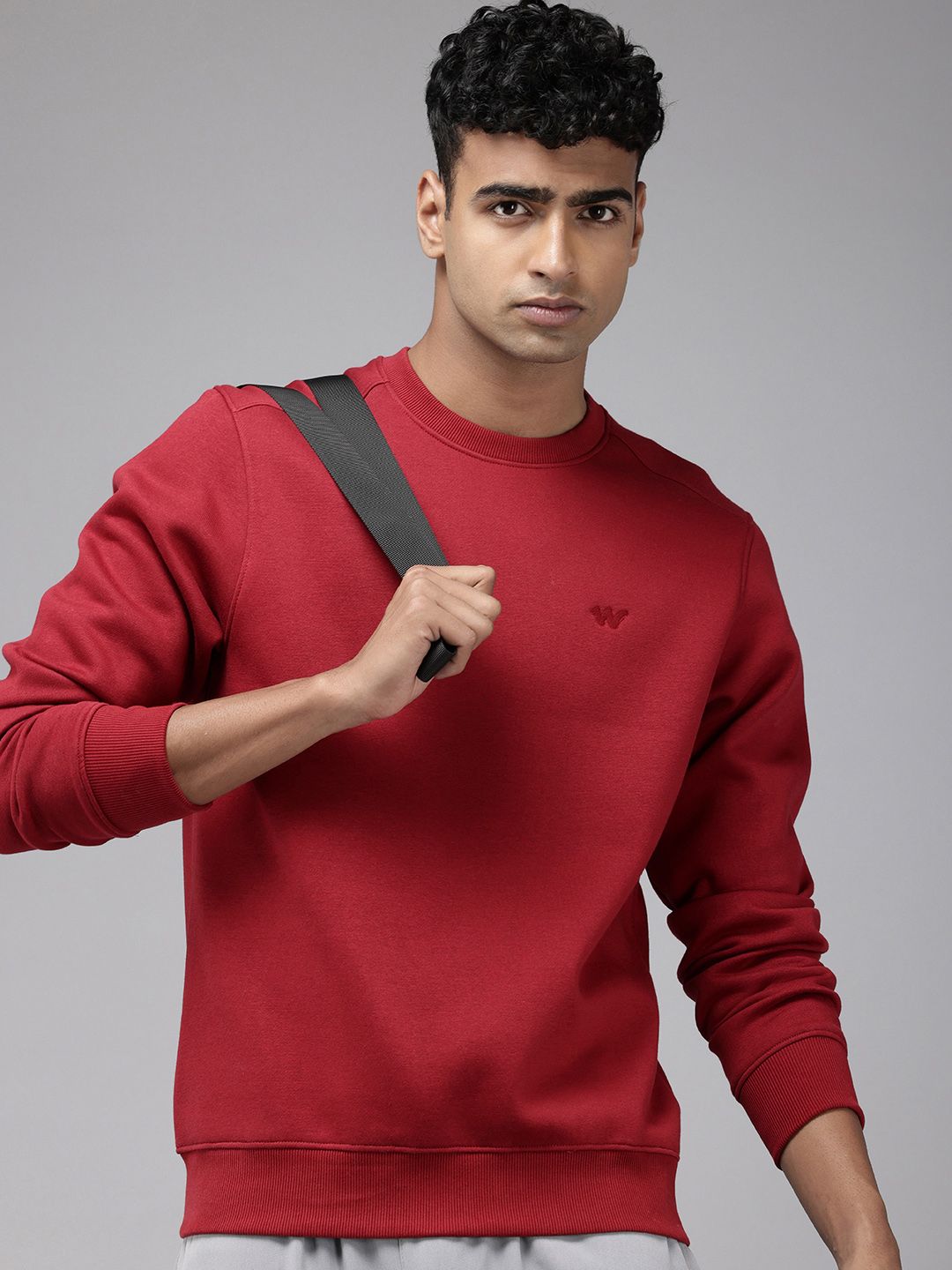 Wildcraft Solid Round-Neck Pullover Sweatshirt