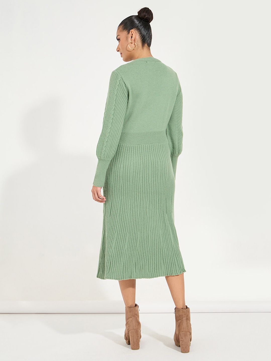 knit sweater midi dress Let It All Go Cream Sweater Midi Dress, X-Large - The Mint Julep Boutique main image 0