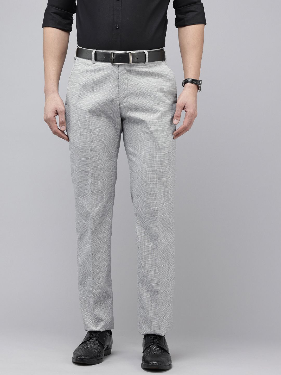 Park Avenue Men Textured Formal Trousers