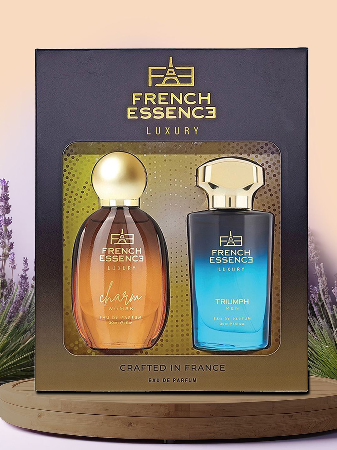 FRENCH ESSENCE Set Of 2 Charm & Triumph Long Lasting Eau De Parfum - 30 ml Each