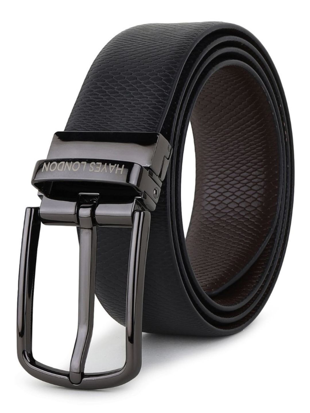 Hayes London Men Genuine Leather Belts Reversible Durable Belt Viper