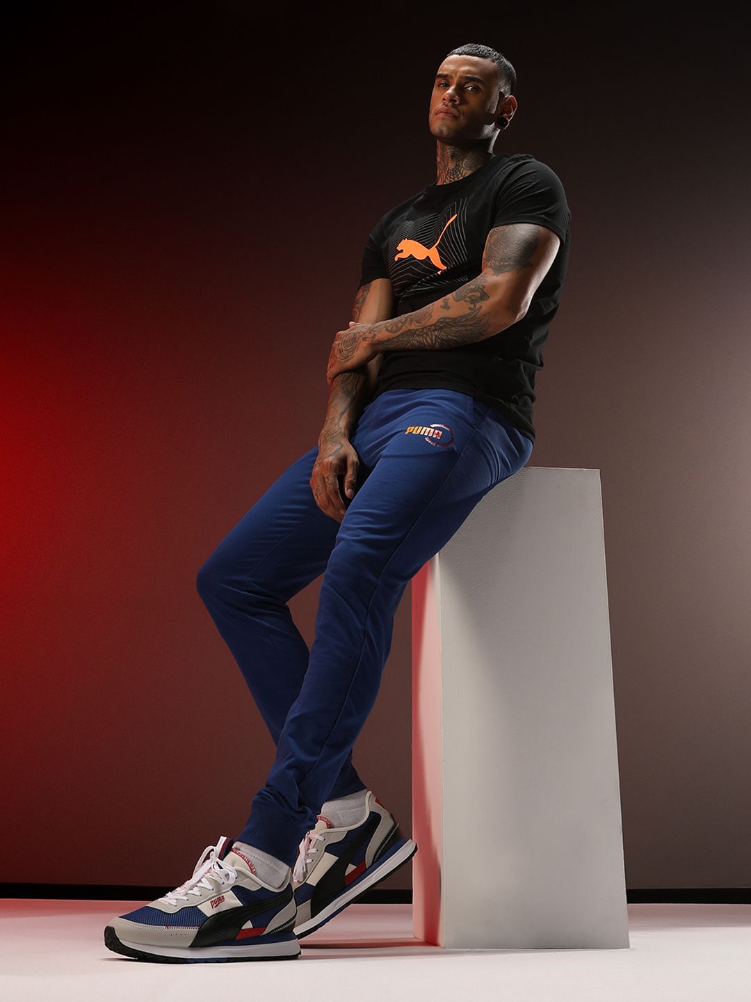 Puma Puma Futuristic Graphic Men Slim Fit Pants