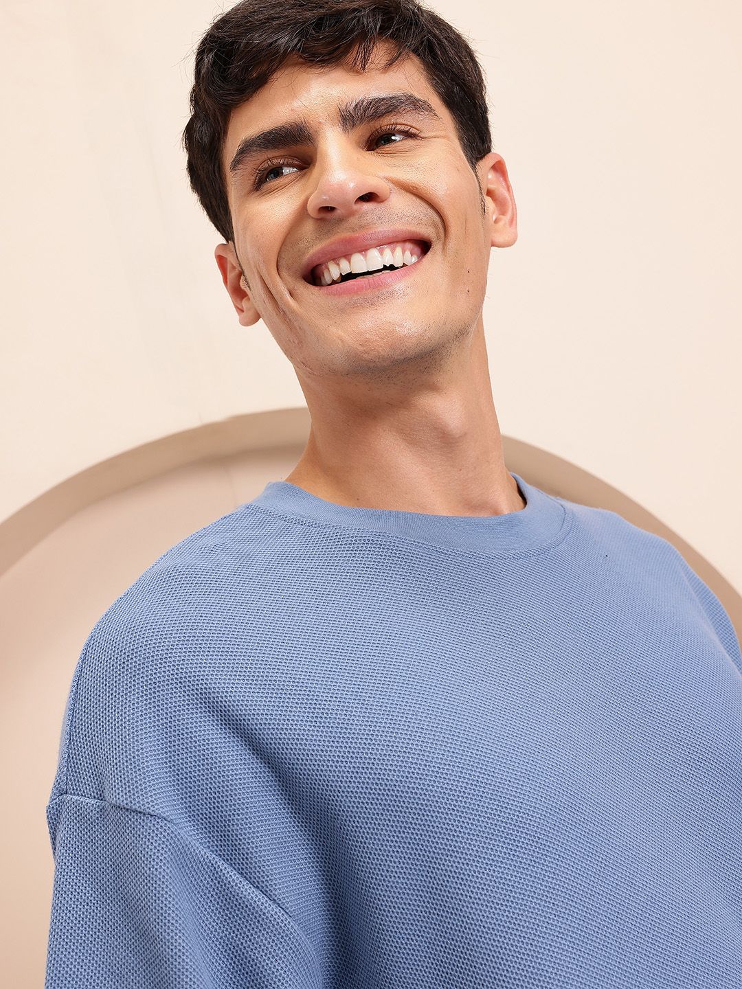 Mast & Harbour Textured Relaxed Fit T-shirt