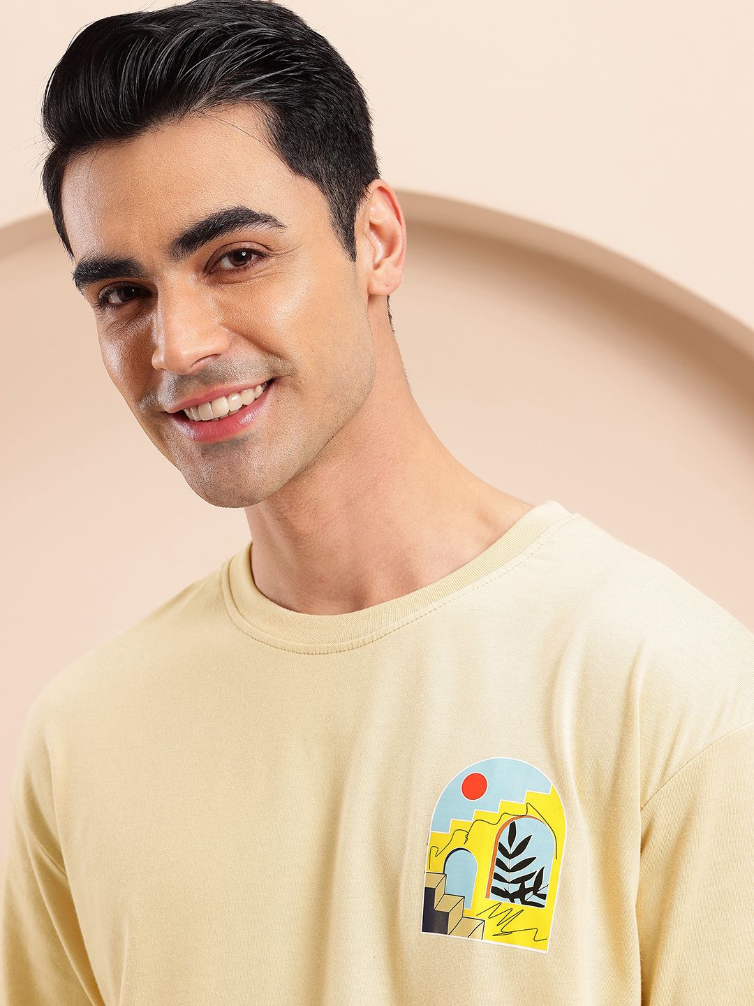 Mast & Harbour Men Printed Relaxed Fit T-shirt