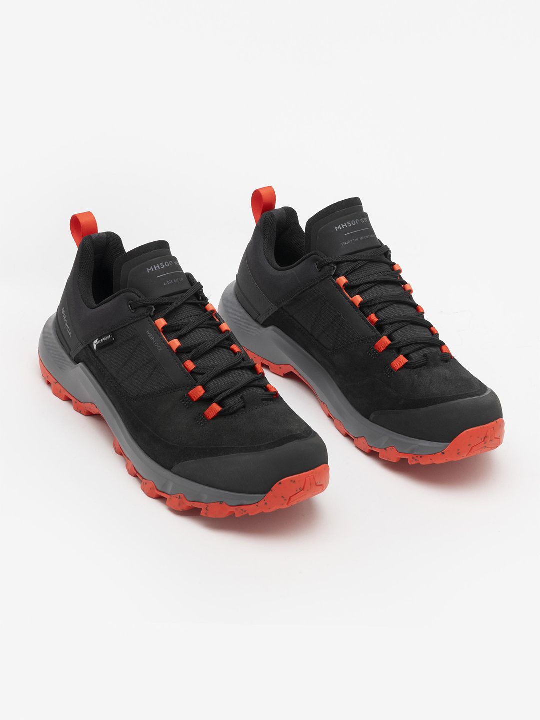 Decathlon Quechua - Men Black MH500 Waterproof Hiking Shoes