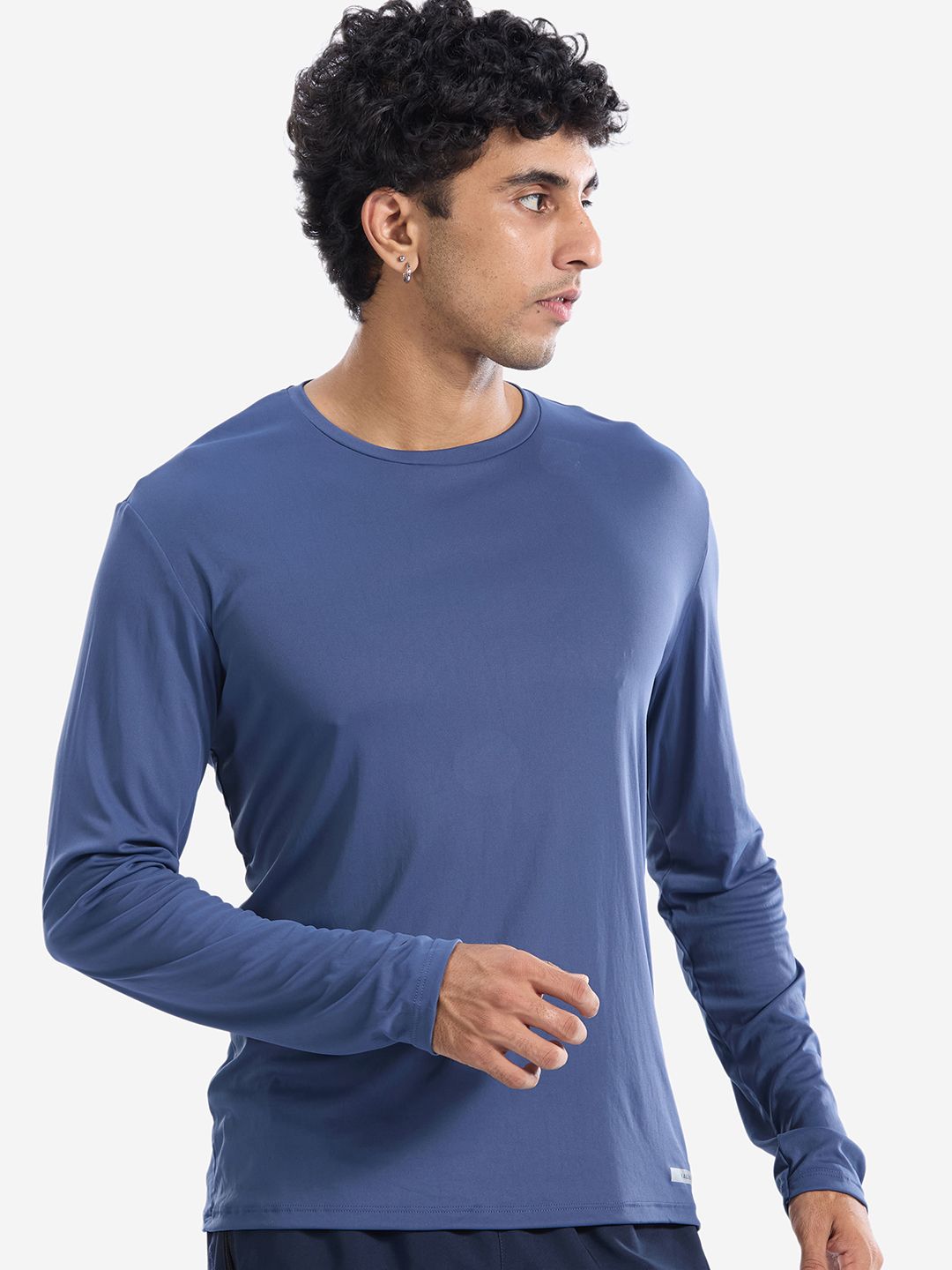 Decathlon Kiprun - Men Blue Grey Dry 500 UV Sun Protection Running T-Shirt