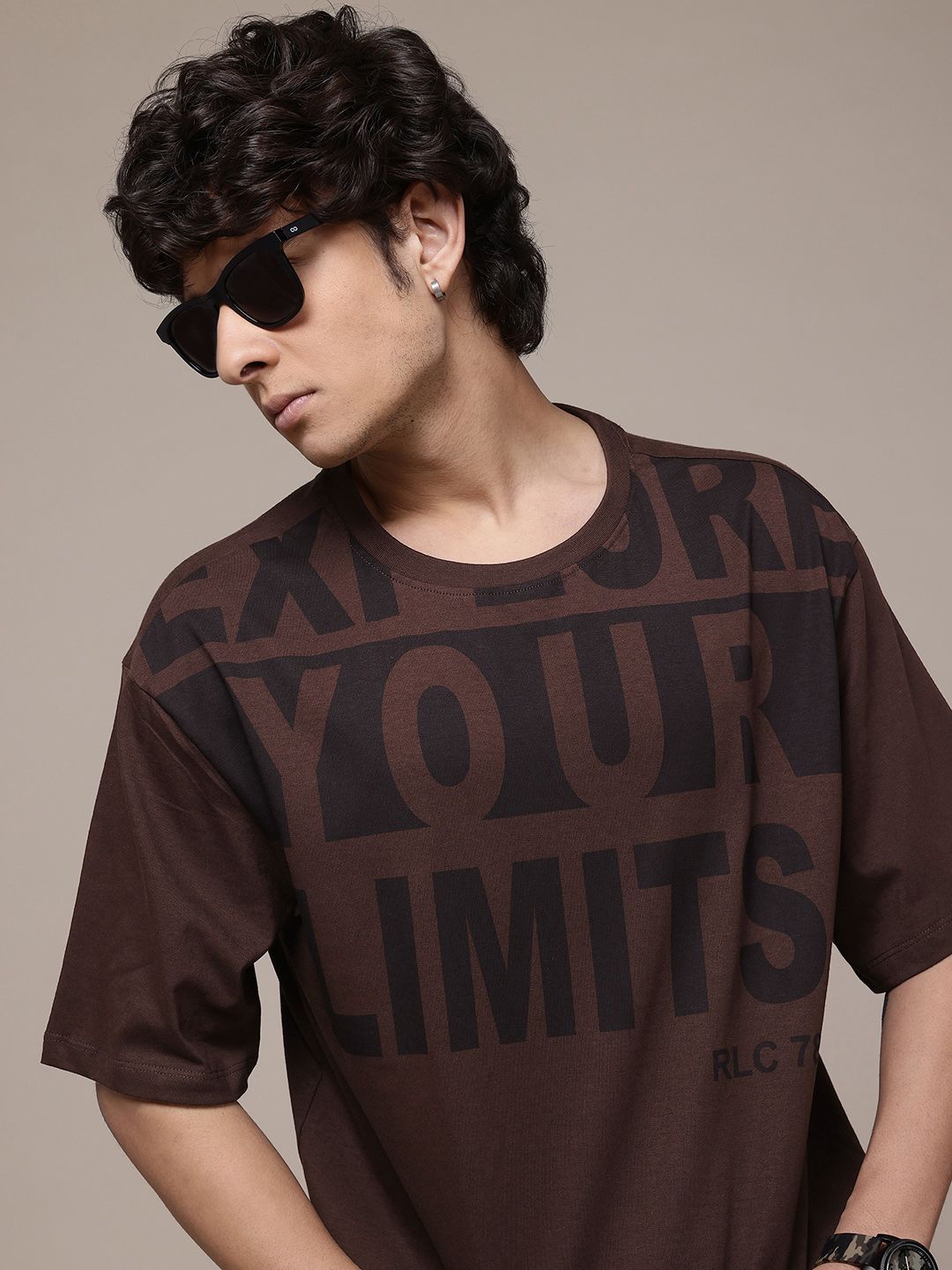 The Roadster Lifestyle Co. Men Printed Pure Cotton Relaxed Fit T-shirt