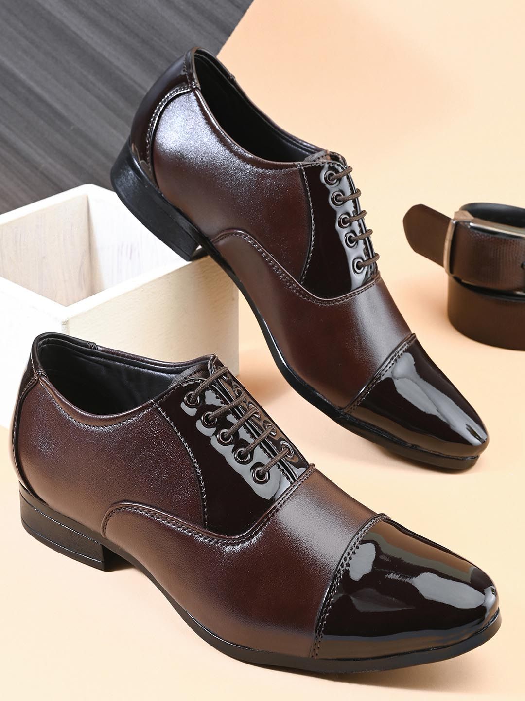 Provogue Men Round-Toe Oxfords Formal Shoes