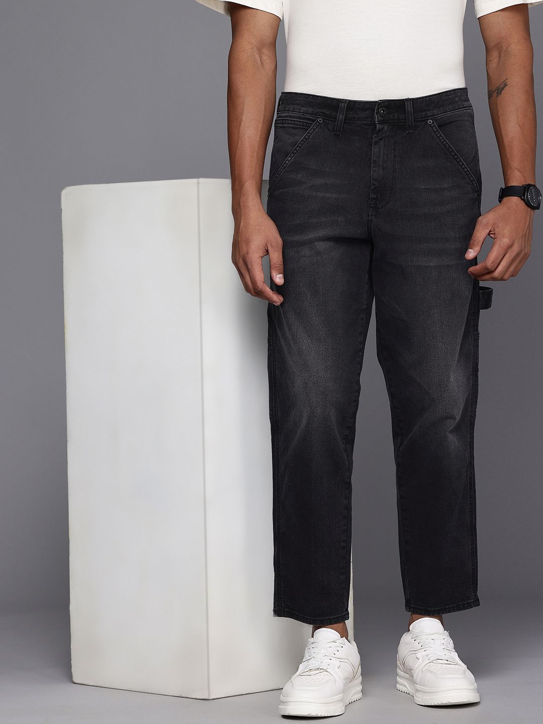 Louis Philippe Jeans Men Loose Fit Light Fade Stretchable Jeans