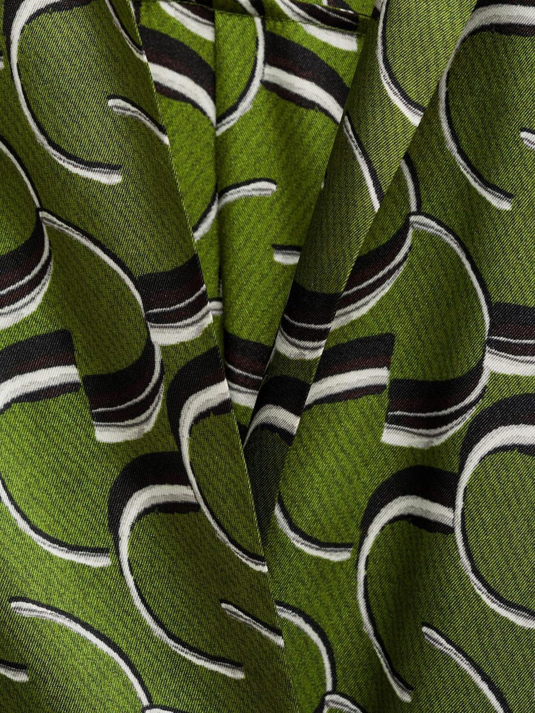 Printed Satin-Finish Wrap Dress