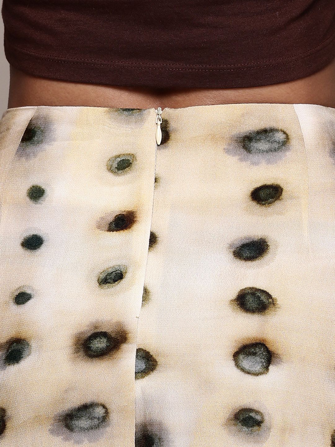 Printed Twisted Midi Skirt