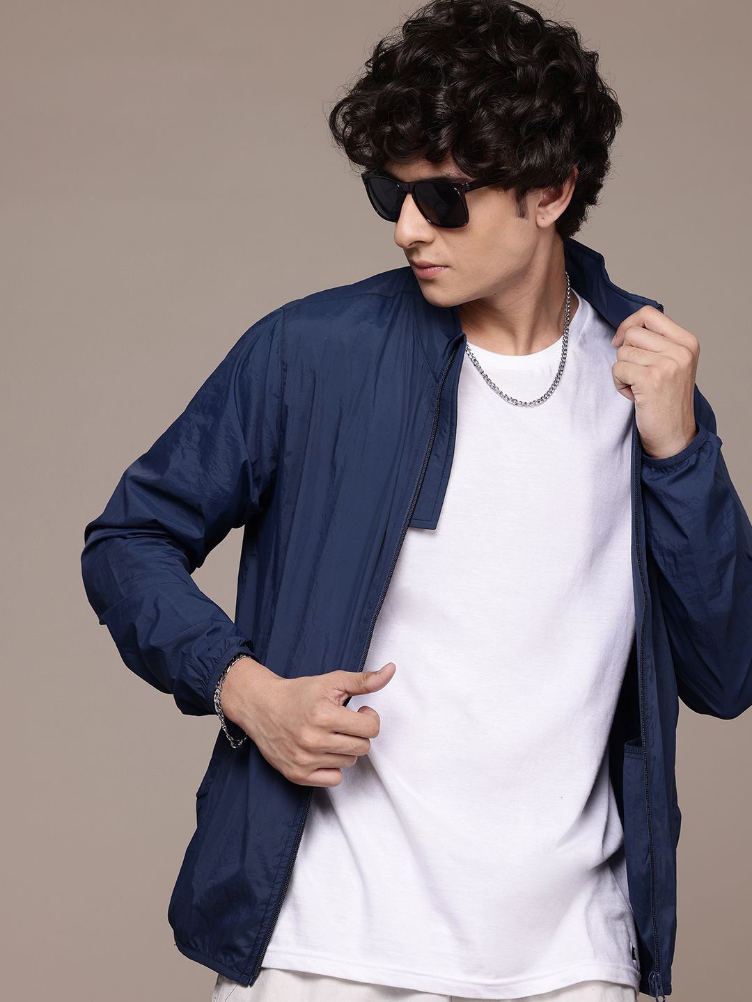 The Roadster Lifestyle Co. Mock Collar Tailored Jacket