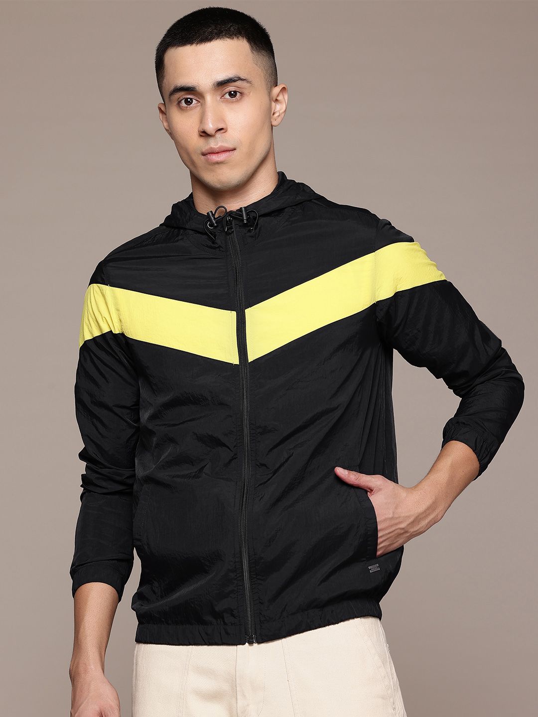 The Roadster Lifestyle Co. Striped Hooded Tailored Jacket