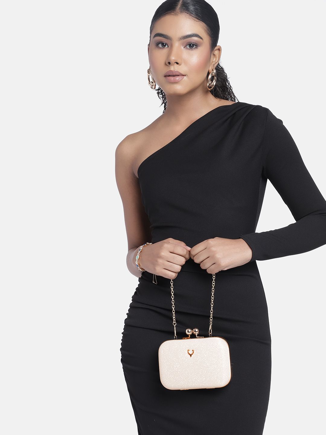 Allen Solly Embellished Box Clutch