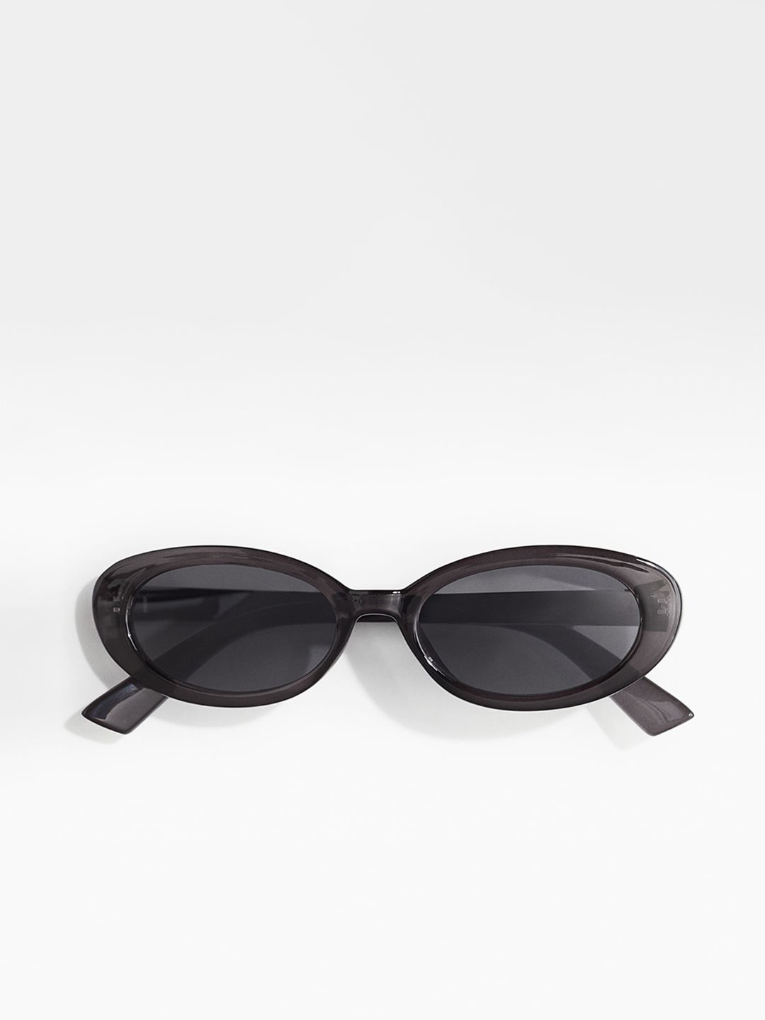 H&M Women Oval Sunglasses 1226313011-Black