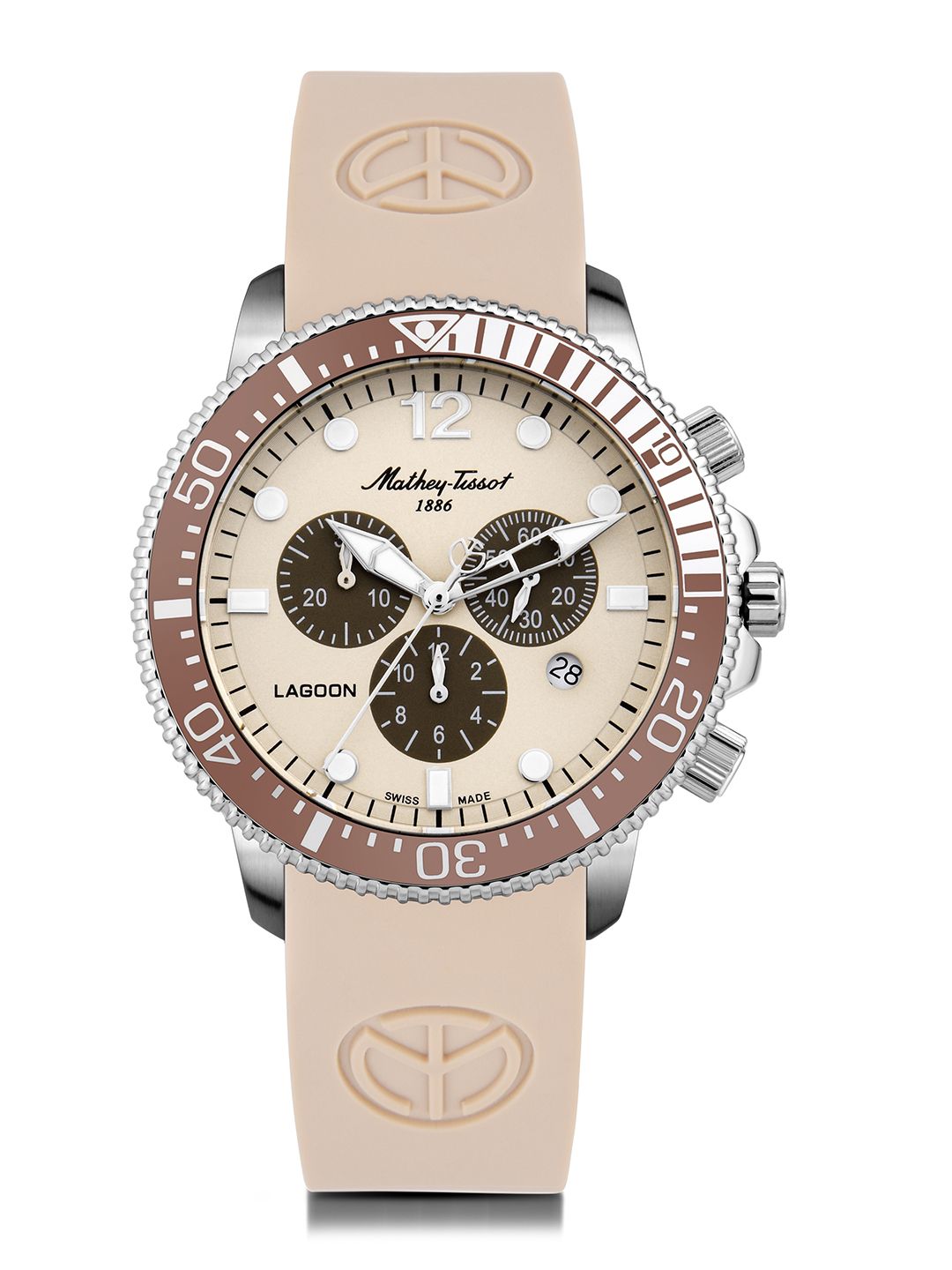 Buy Mathey-Tissot Swiss Made Lagoon Chronograph Silicone Strap