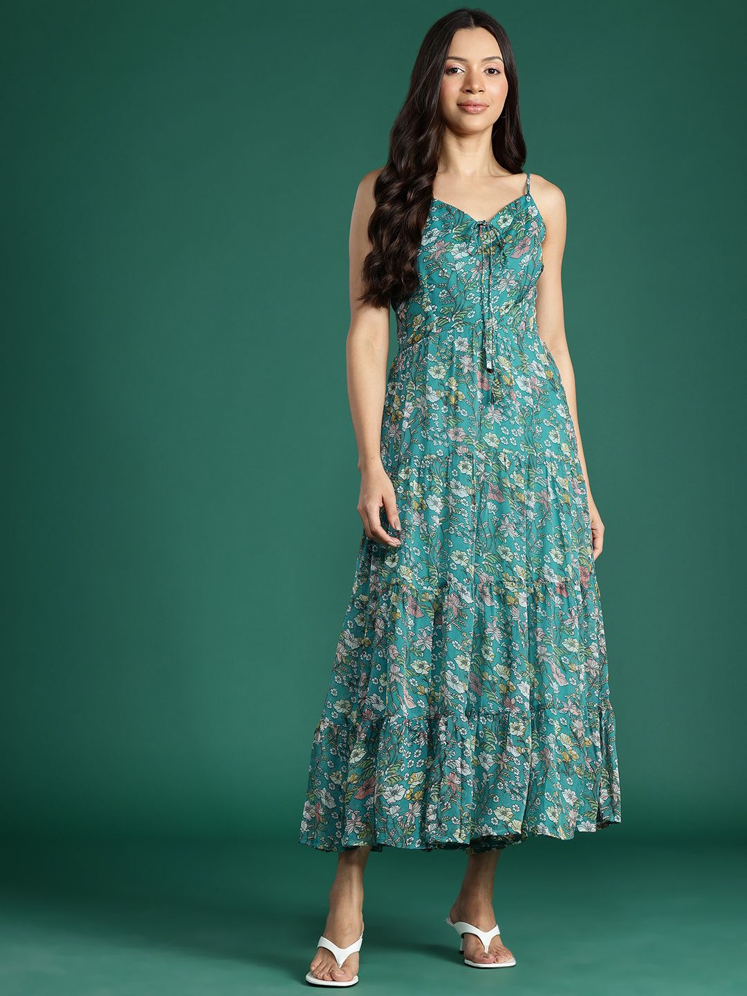 Buy DressBerry Floral Printed Shoulder Strap Fit and Flare Maxi Dress - Dresses for Women 25014484 | Myntra Buy DressBerry Floral Printed Shoulder Strap Fit and Flare Maxi Dress - Dresses for Women 25014484 | Myntra