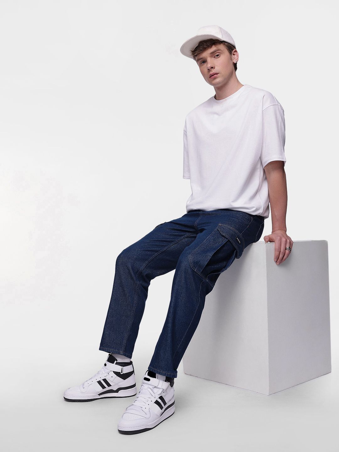 FCUK Men Stretchable Cargo Regular Fit Jeans
