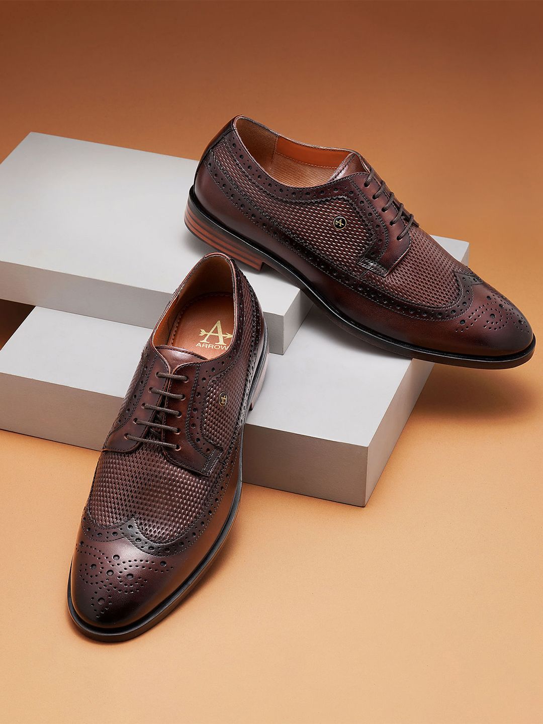 Arrow Men Leather Formal Leather Brogues Shoes