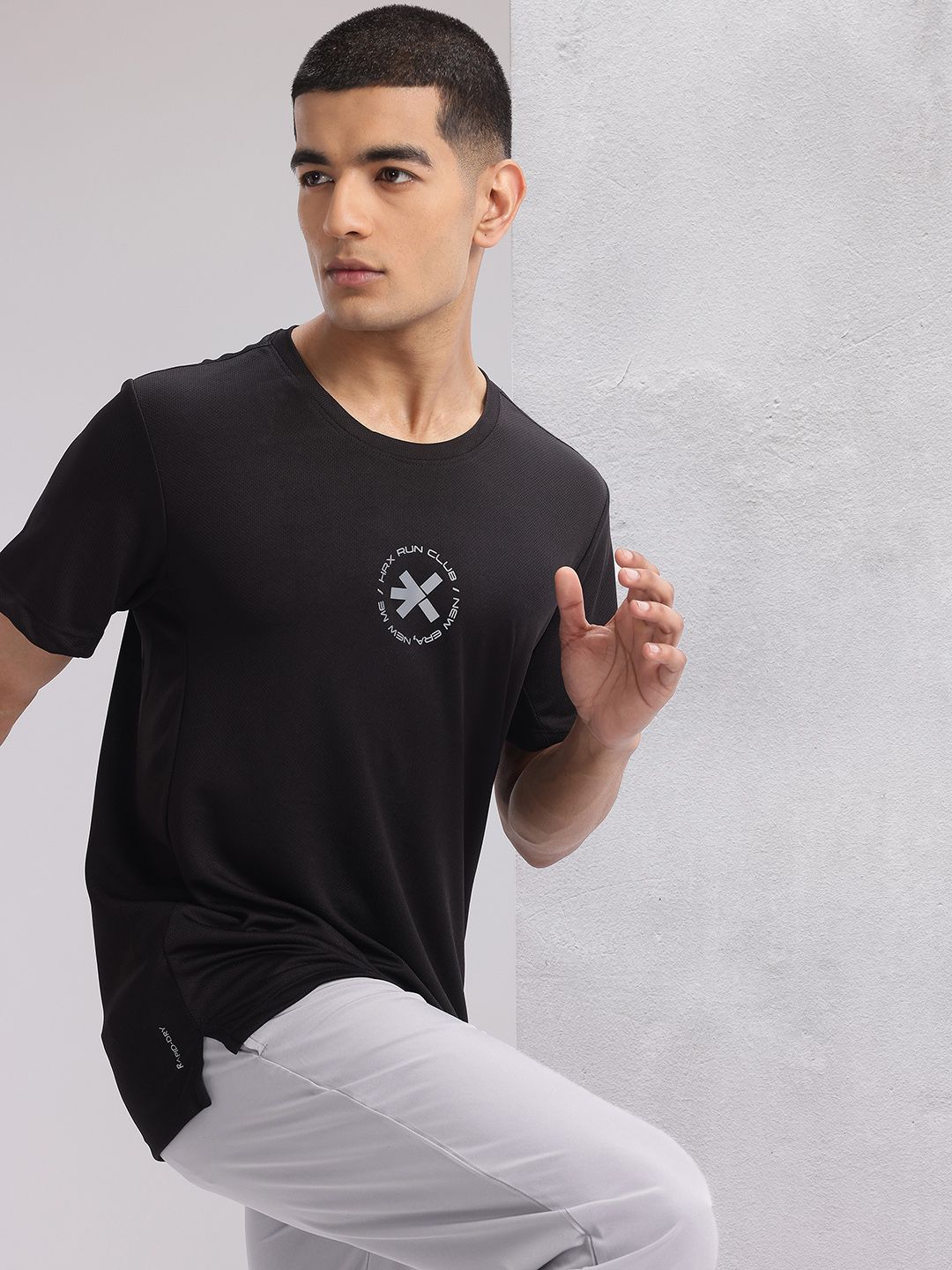 HRX by Hrithik Roshan Brand Logo Printed Rapid-Dry Running T-shirt