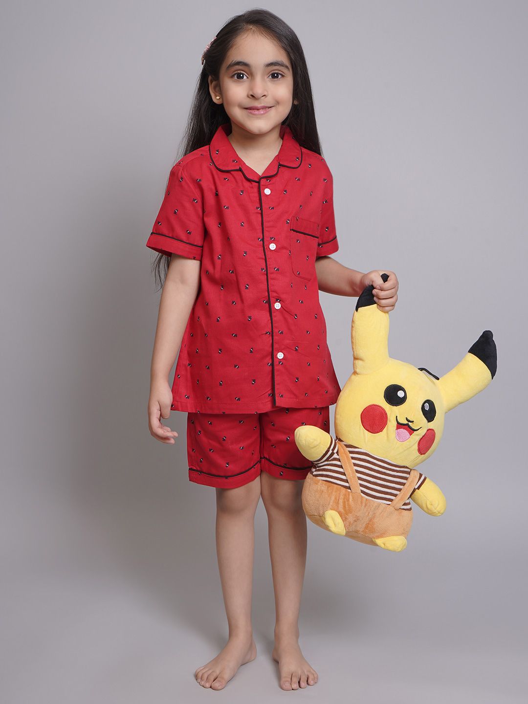 Biglilpeople Unisex Kids Pure Cotton Printed Night suit