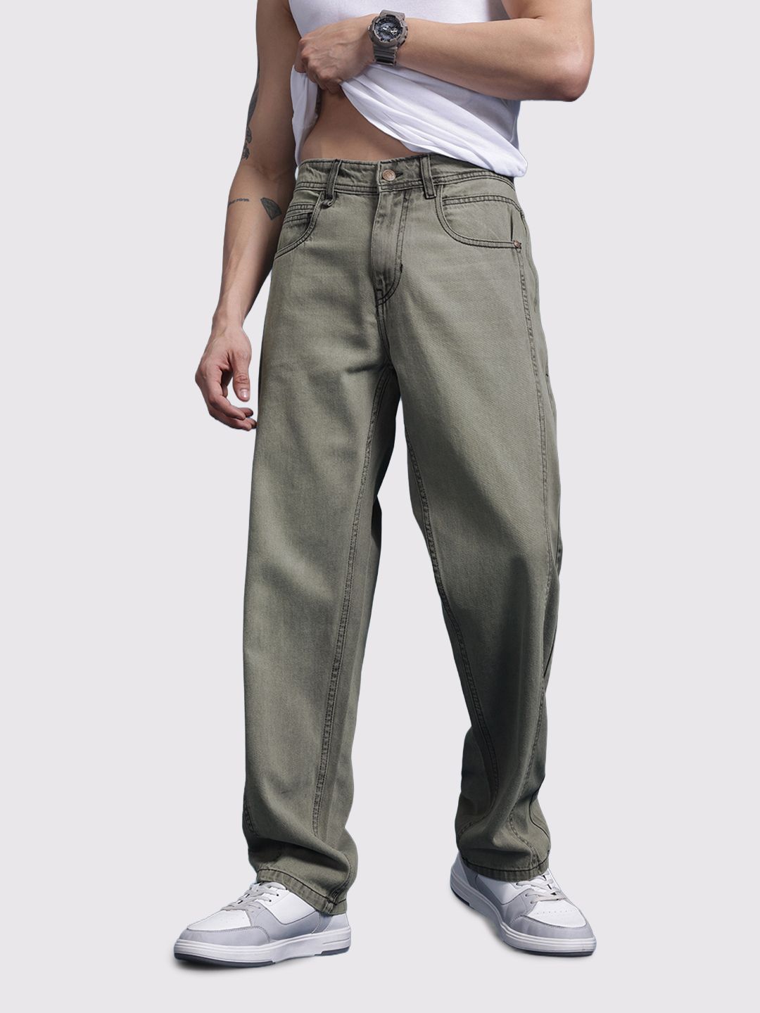 Buy The Roadster Lifestyle Co. Men Straight Fit Jeans - Jeans for
