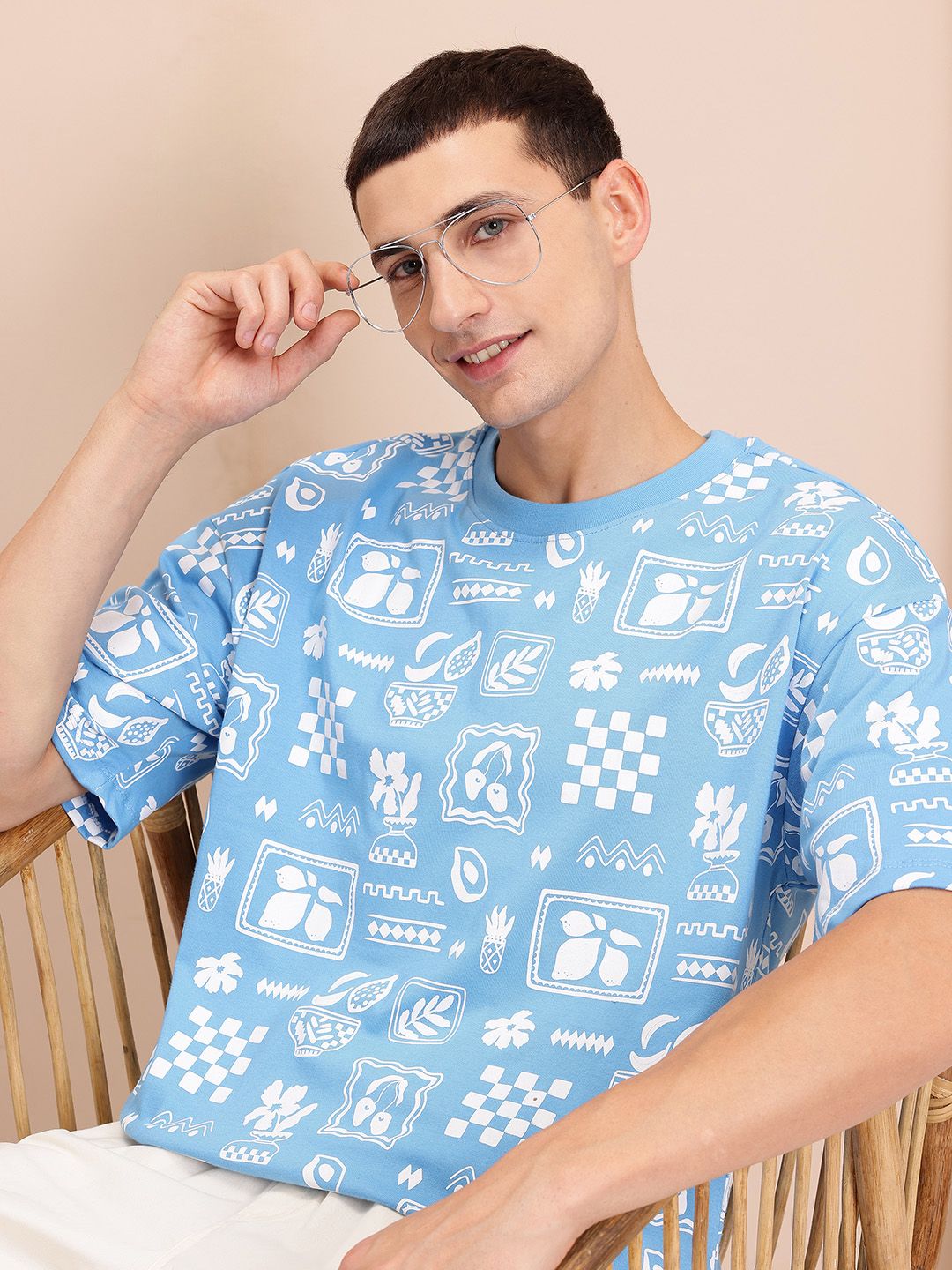 Mast & Harbour Men Printed Relaxed Fit T-shirt