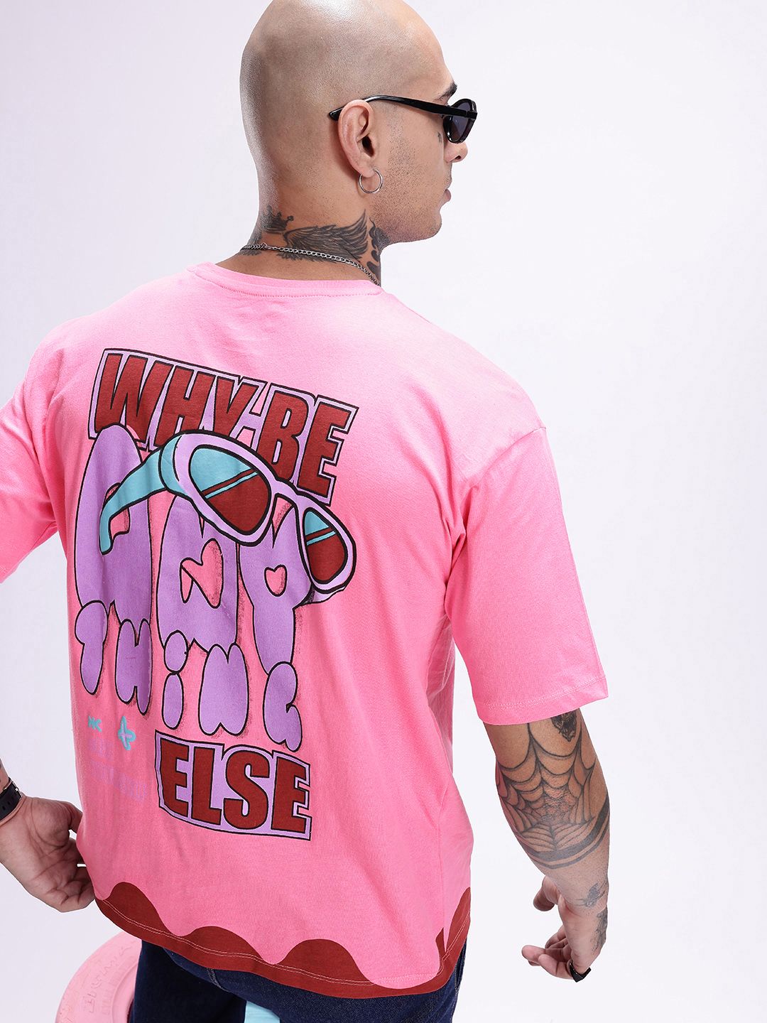 Kook N Keech Printed Drop-Shoulder Sleeves Oversized Pure Cotton T-shirt