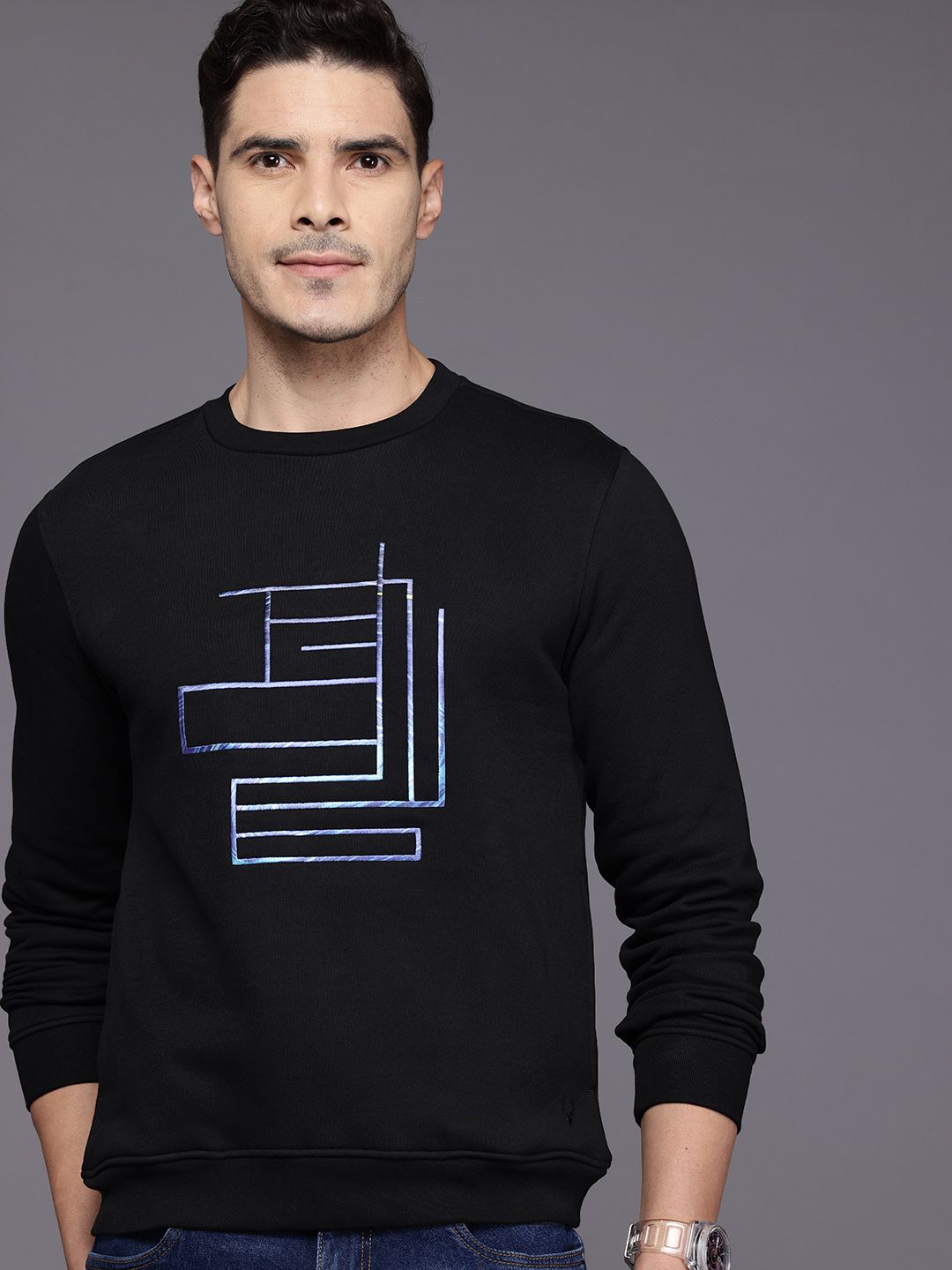 Allen Solly Round Neck Striped Sweatshirt