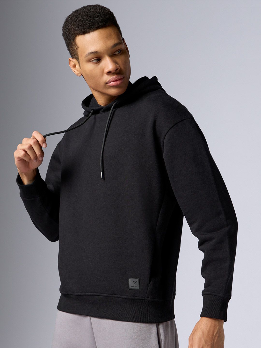 Buy XYXX Men Oversized Solid Black IntelliSmooth Pulse Hoodies
