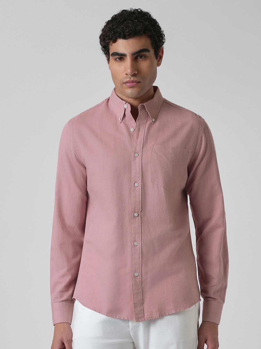 Banana Club Men Classic Slim Fit Opaque Casual Shirt
