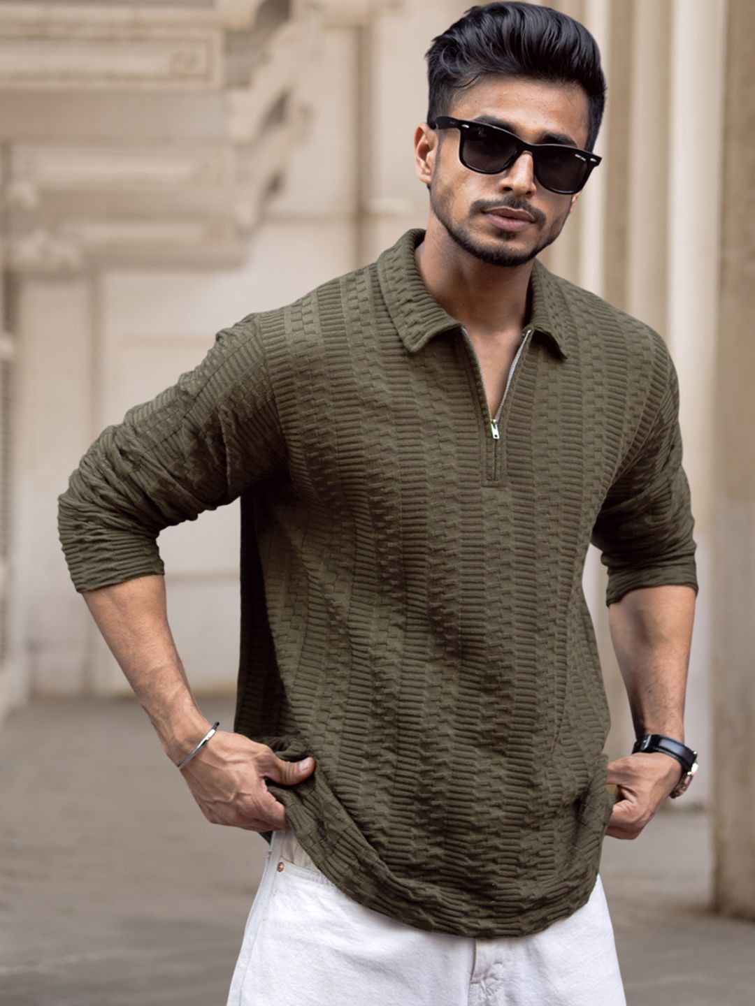 Buy Powerlook Men Horizontal Stripes Opaque Casual Shirt - Shirts
