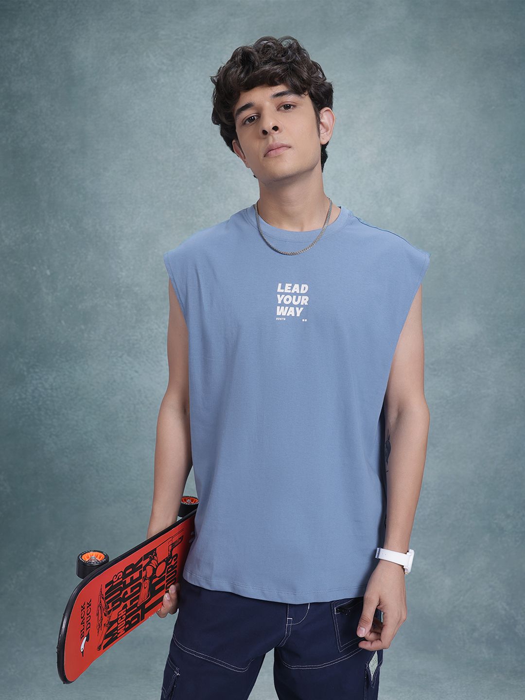 The Roadster Life Co. Relaxed Fit Printed Pure Cotton T-shirt