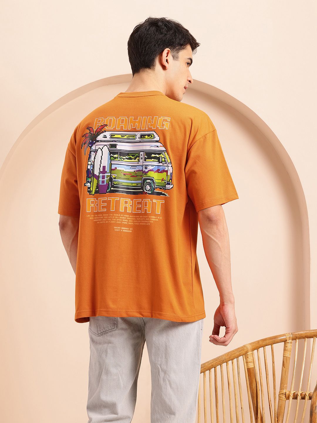 Mast & Harbour Men Printed Relaxed Fit T-shirt