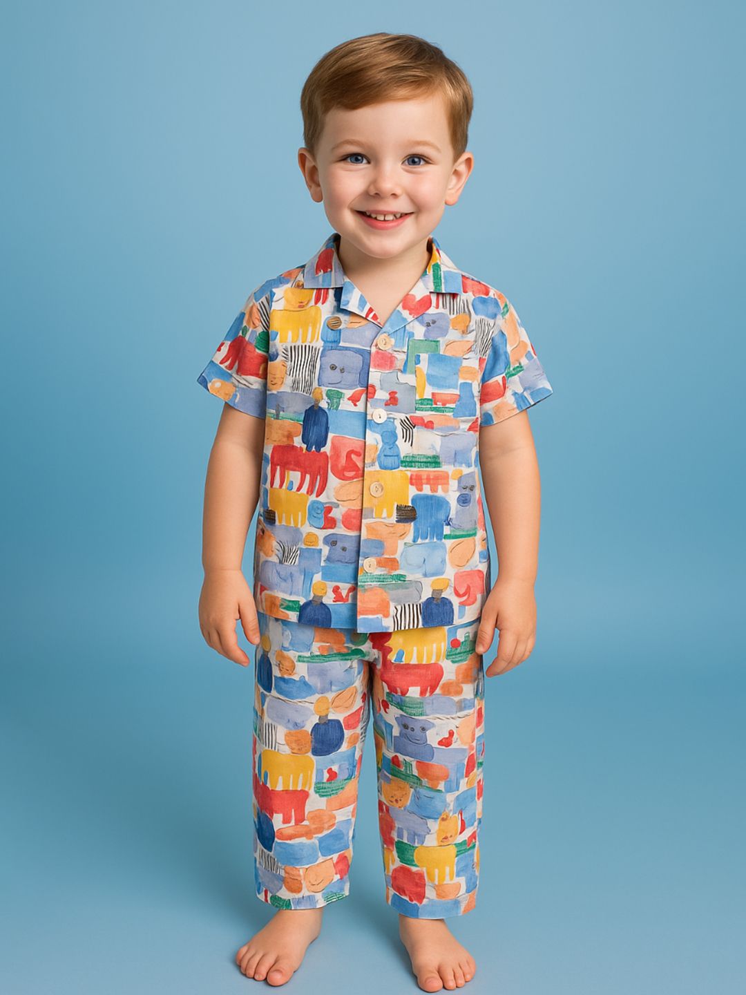 NAUTI KIDZ Paper Cotton Night Suit Set